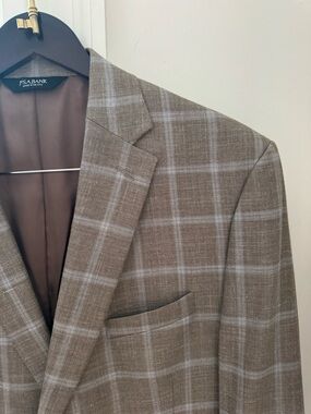 Jos. A. Bank Beige Plaid Sport Coat